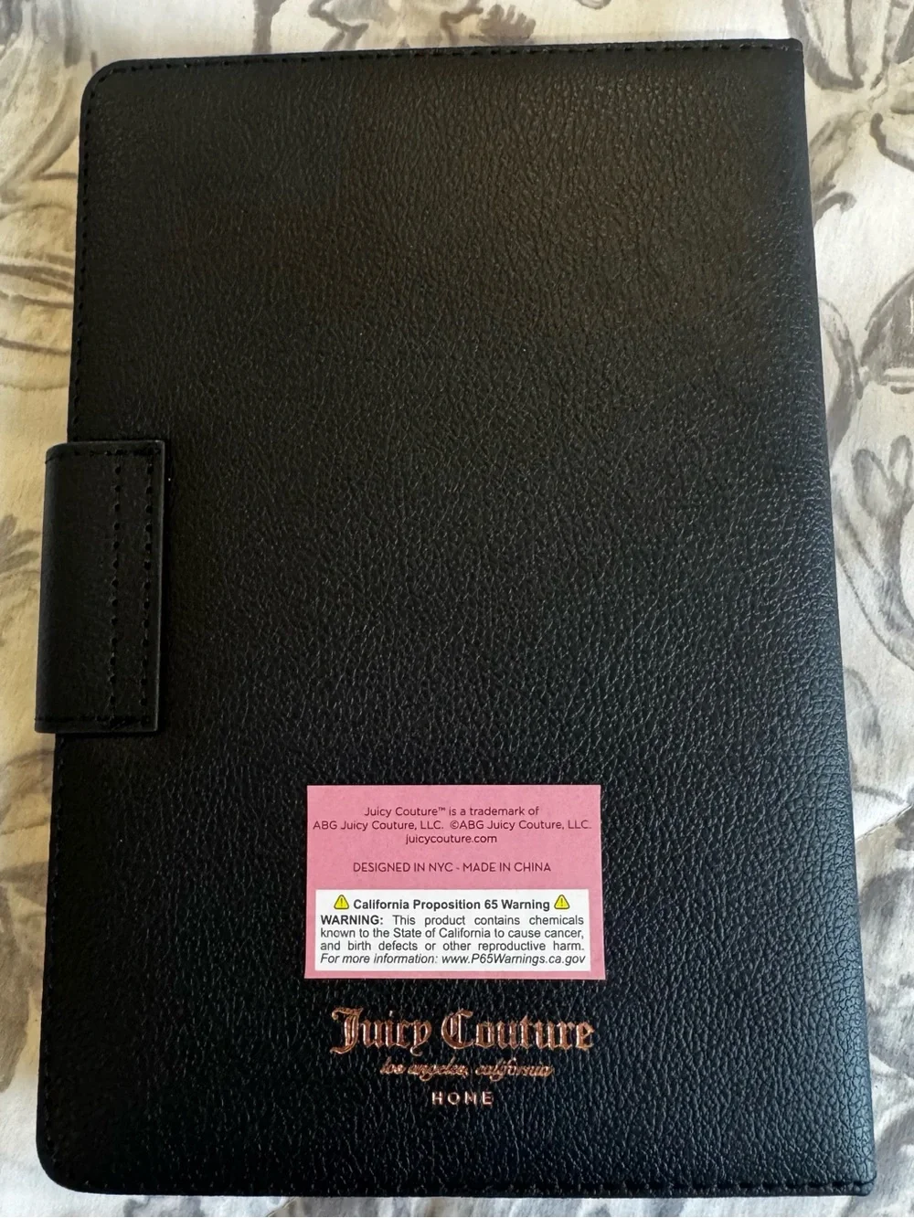 Juicy Couture Black Journal with Pink and Gold Crown Pen